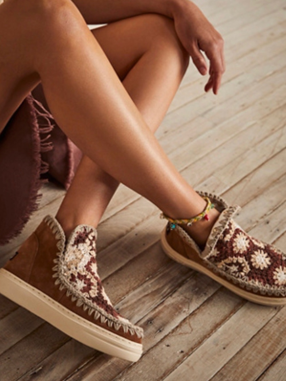 Mou crochet sneaker boots